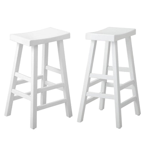 1/2X/4x Bar Stools Kitchen Stool Wooden Counter Chairs White