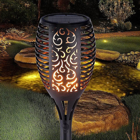 10-Pack Solar Torch Lights With 96 Led Flickering Flame