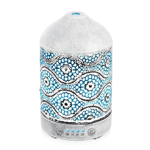 100Ml Metal Essential Oil And Aroma Diffuser-Vintage White