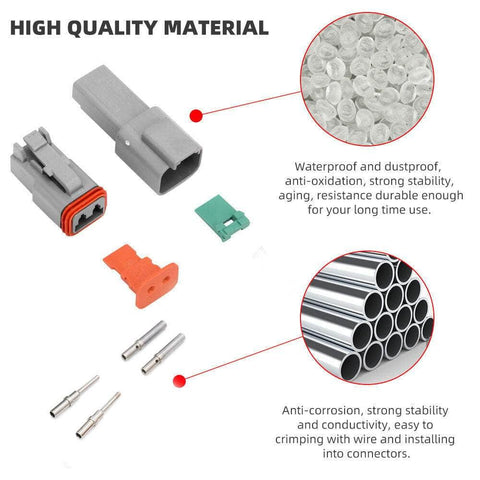 117Pcs Deutsch Kit Dt 2 Way Series Connector Auto Marine 2Pin