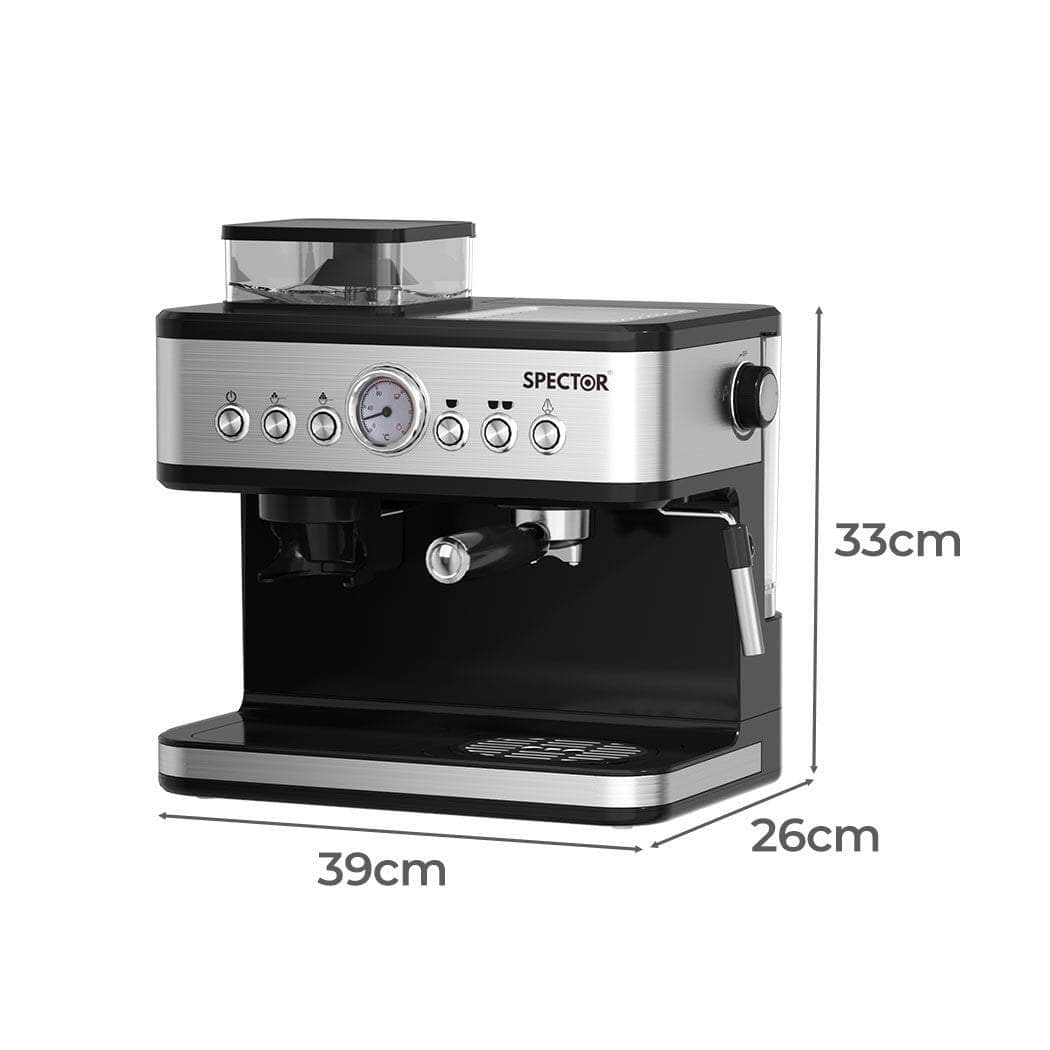 2-in-1 Espresso Capsule Maker with Bean Grinder (Flat White)