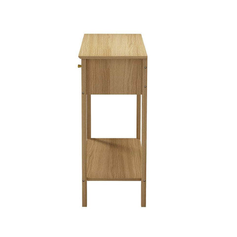 2-tier Console Table 100cm with 2 Storage Drawer