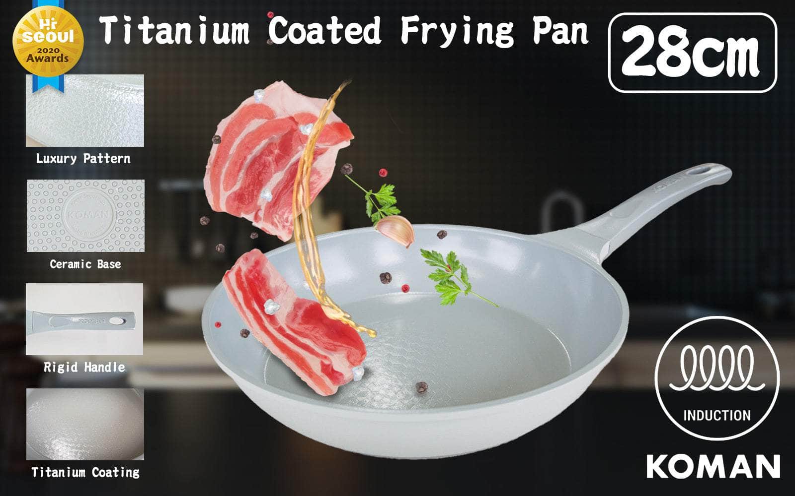 28Cm Grey Shinewon Vinch Ih Frypan Frying Pan Non-Stick Induction Ceramic