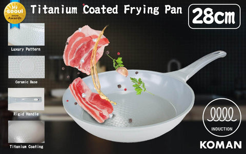 Frypan Frying Pan 28Cm Non-Stick Induction Ceramic Grey