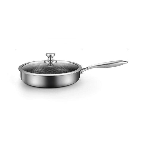 304 Stainless Steel Frying Pan Non-Stick Cooking Frypan Cookware 30Cm Without Lid