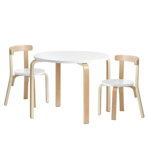 3Pcs Kids Table And Chairs Set Activity Toy Play Desk