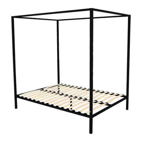 4 Four Poster Queen Metal Bed Frame