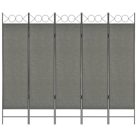5-Panel Room Divider Anthracite