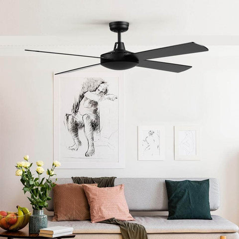 52'' Ceiling Fan W/Remote - Black