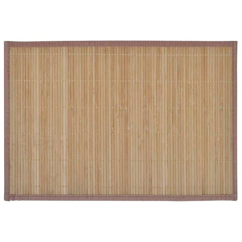 6 Baboo Placemats Brown