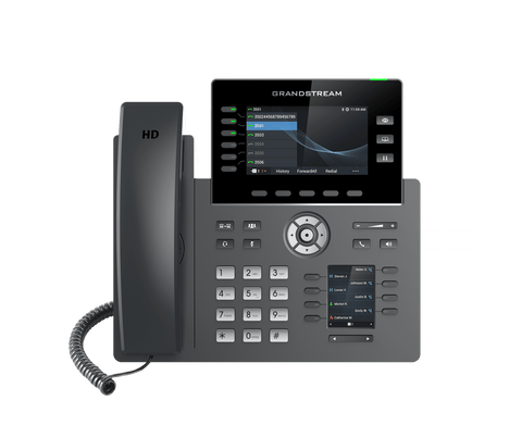 6 Line Ip Phone: Hd Audio, Colour Screen, Bluetooth+Wifi, Powerable Via Poe