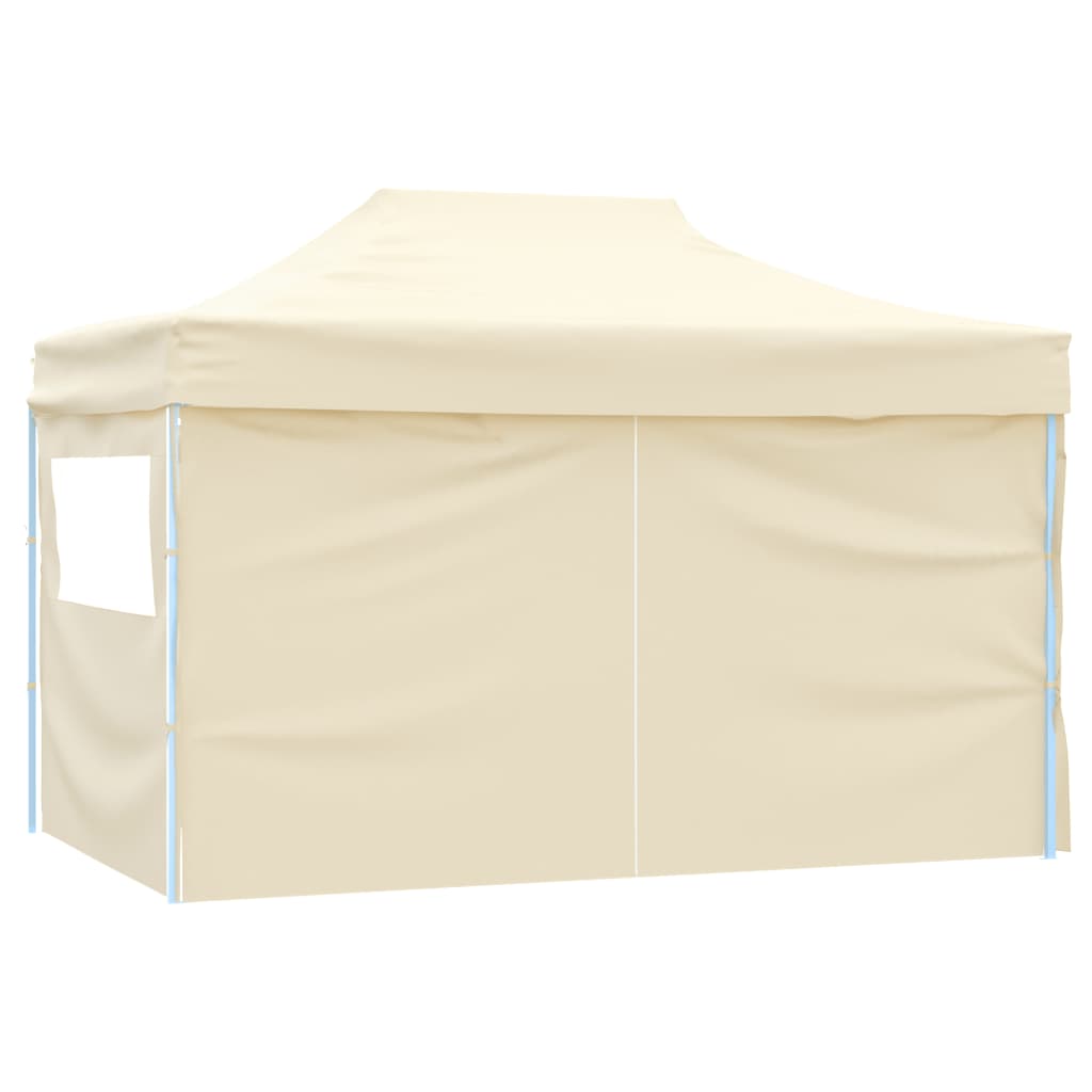 Foldable Tent Pop-Up with 4 Side Walls - Cream White