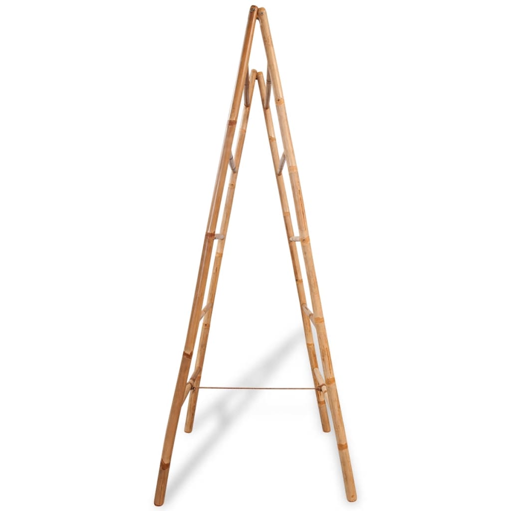 Double Towel Ladder with 5 Rungs Bamboo