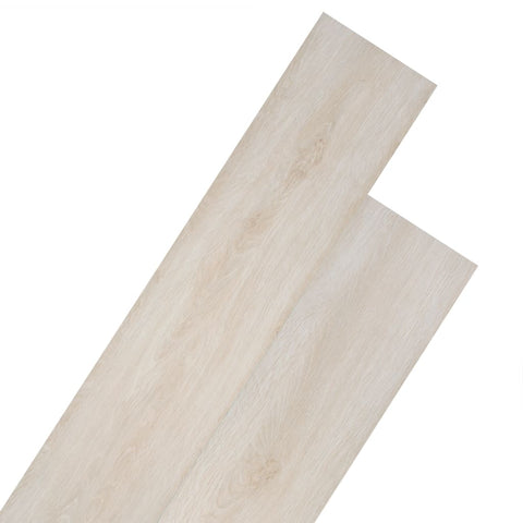 Self-adhesive PVC Flooring Planks 5.02 mÂ² 2 mm Oak Classic White