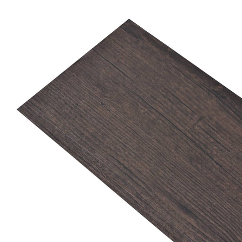 Self-adhesive PVC Flooring Planks 5.02 mÂ² 2 mm Dark Brown