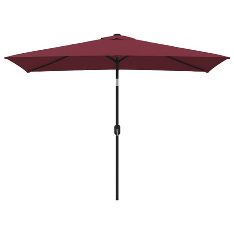 Outdoor Parasol with Metal Pole  Bordeaux Red