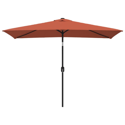 Outdoor Parasol with Metal Pole Terracotta