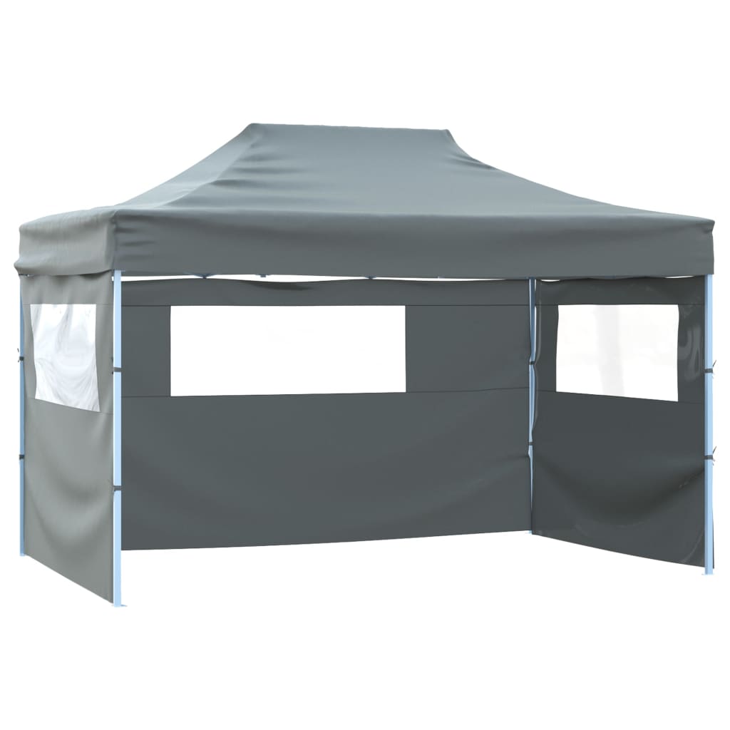 Foldable Tent Pop-Up with 4 Side Walls Anthracite