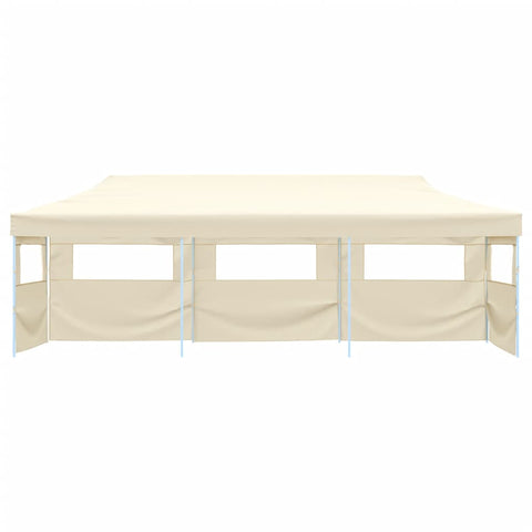 Folding Pop-up Party Tent with 5 Sidewalls  Cream