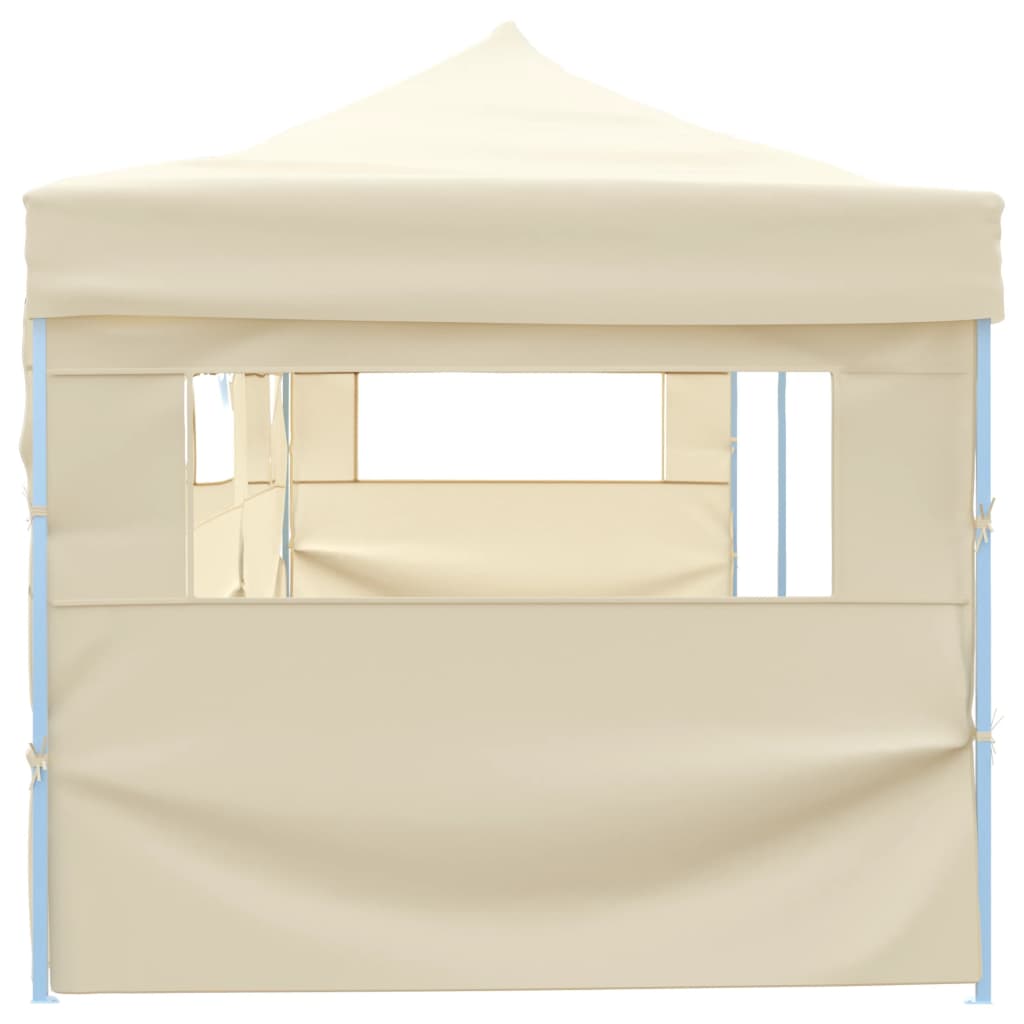 Folding Pop-up Party Tent with 5 Sidewalls  Cream