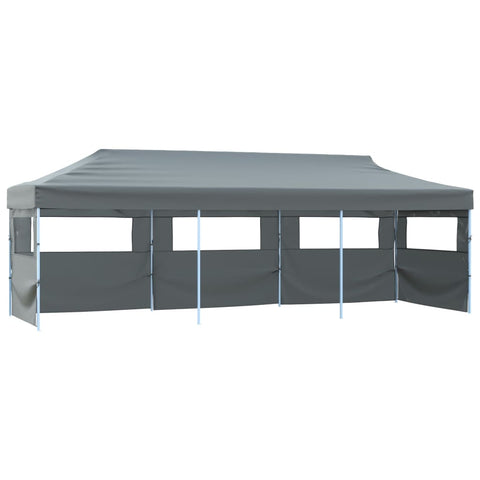 Folding Pop-up Party Tent with 5 Sidewalls  Anthracite