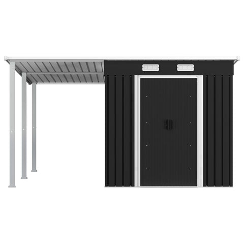Garden Shed with Extended Roof Steel Colour Anthracite