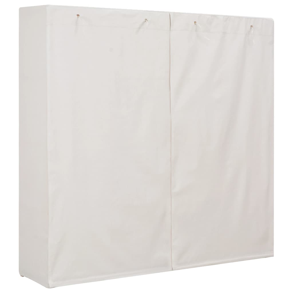 Wardrobe Clothes Storage White Fabric