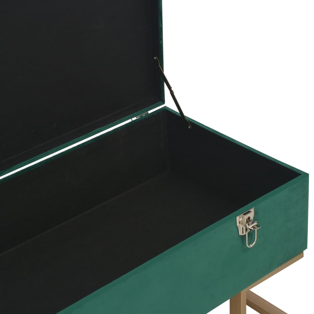 Bench with Storage Compartment 105 cm Green Velvet