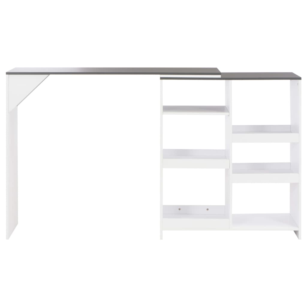 Bar Table with Moveable Shelf White