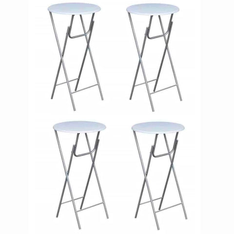 Bar Tables 4 Pcs With Mdf Tabletop White