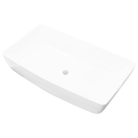 Luxury Ceramic Basin Rectangular Sink White