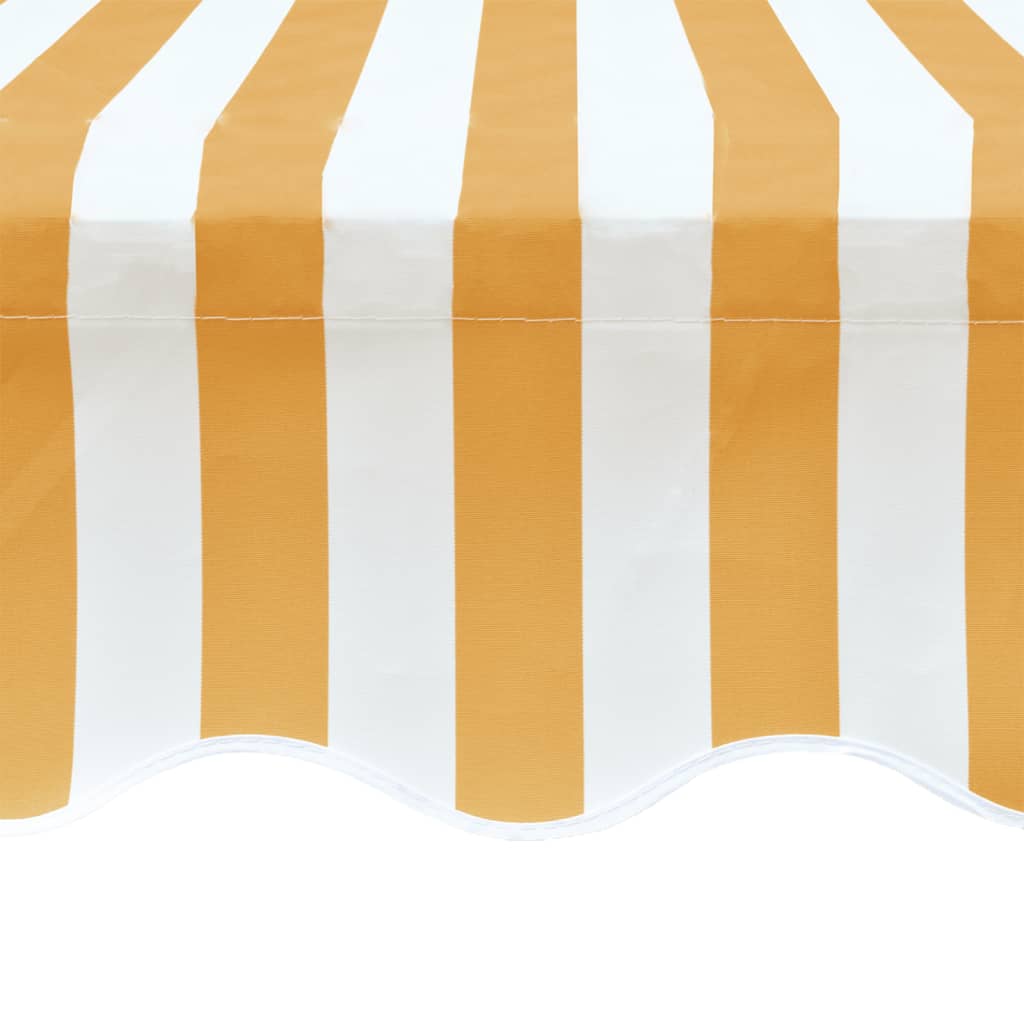 Awning Top Sunshade Canvas Yellow & White L