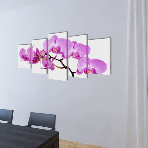 Canvas Wall Print Set Orchid S
