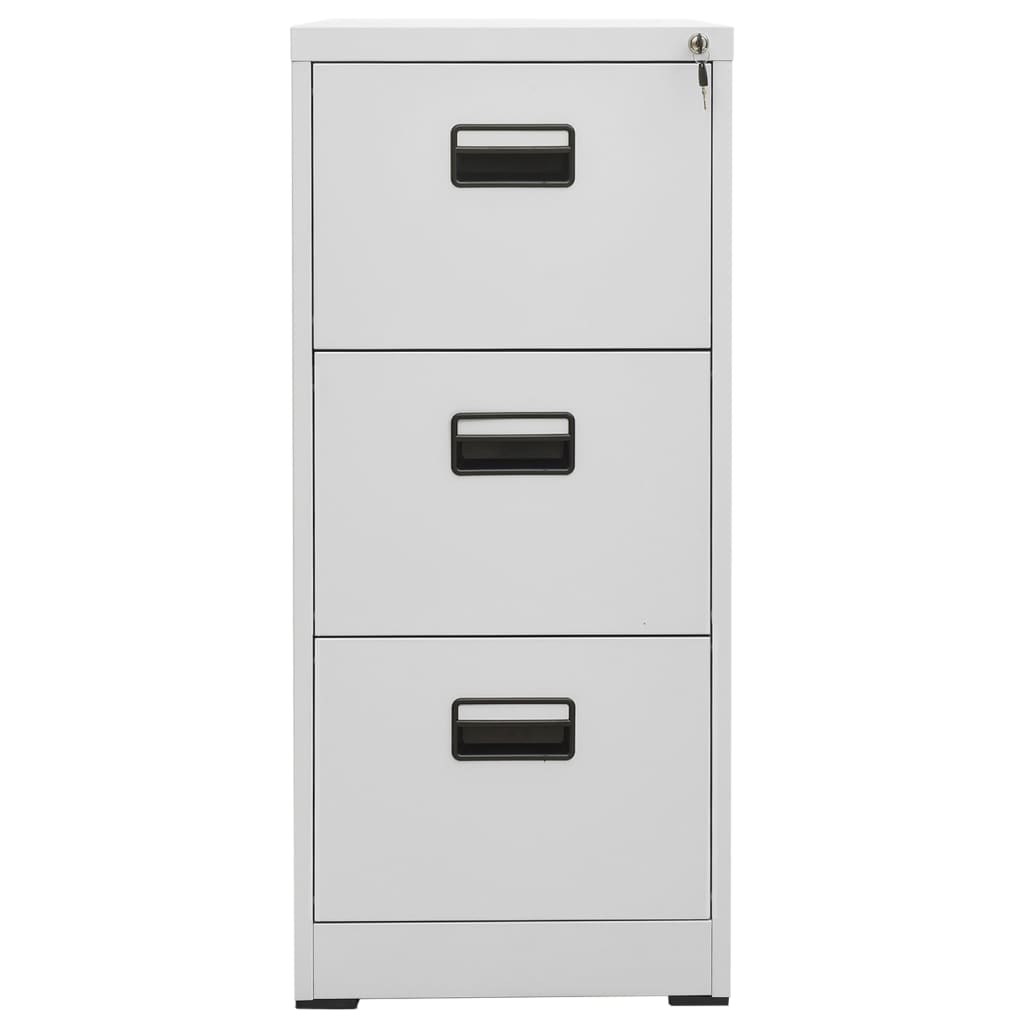 File Cabinet with 3 Drawers Grey 102,5 cm Steel