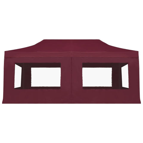 Professional Folding Party Tent with Walls Aluminium /Wine Red
