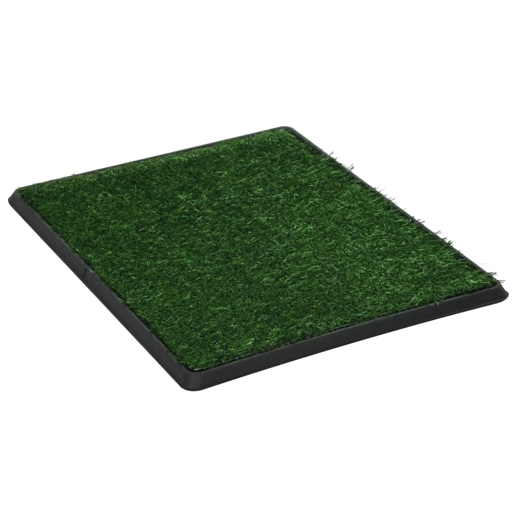 Pet Toilet with Tray and Artificial Turf Green "WC