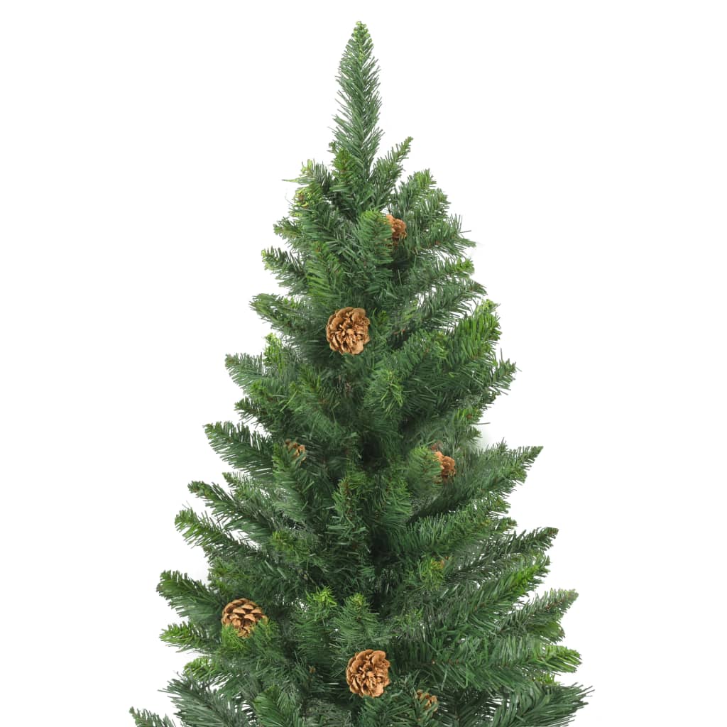 Artificial Christmas Tree with Pine Cones Green