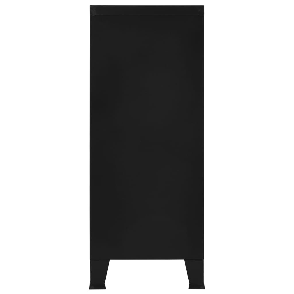 Filing Cabinet Industrial Steel (Black)