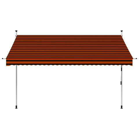 Manual Retractable Awning 300 cm Orange and Brown