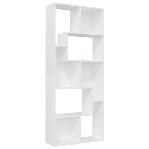 Book Cabinet White Engineered Wood