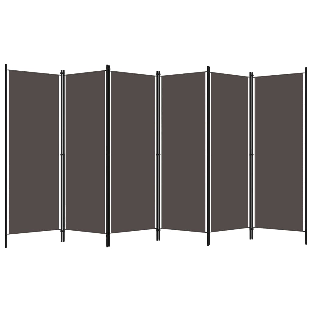 6-Panel Room Divider Anthracite