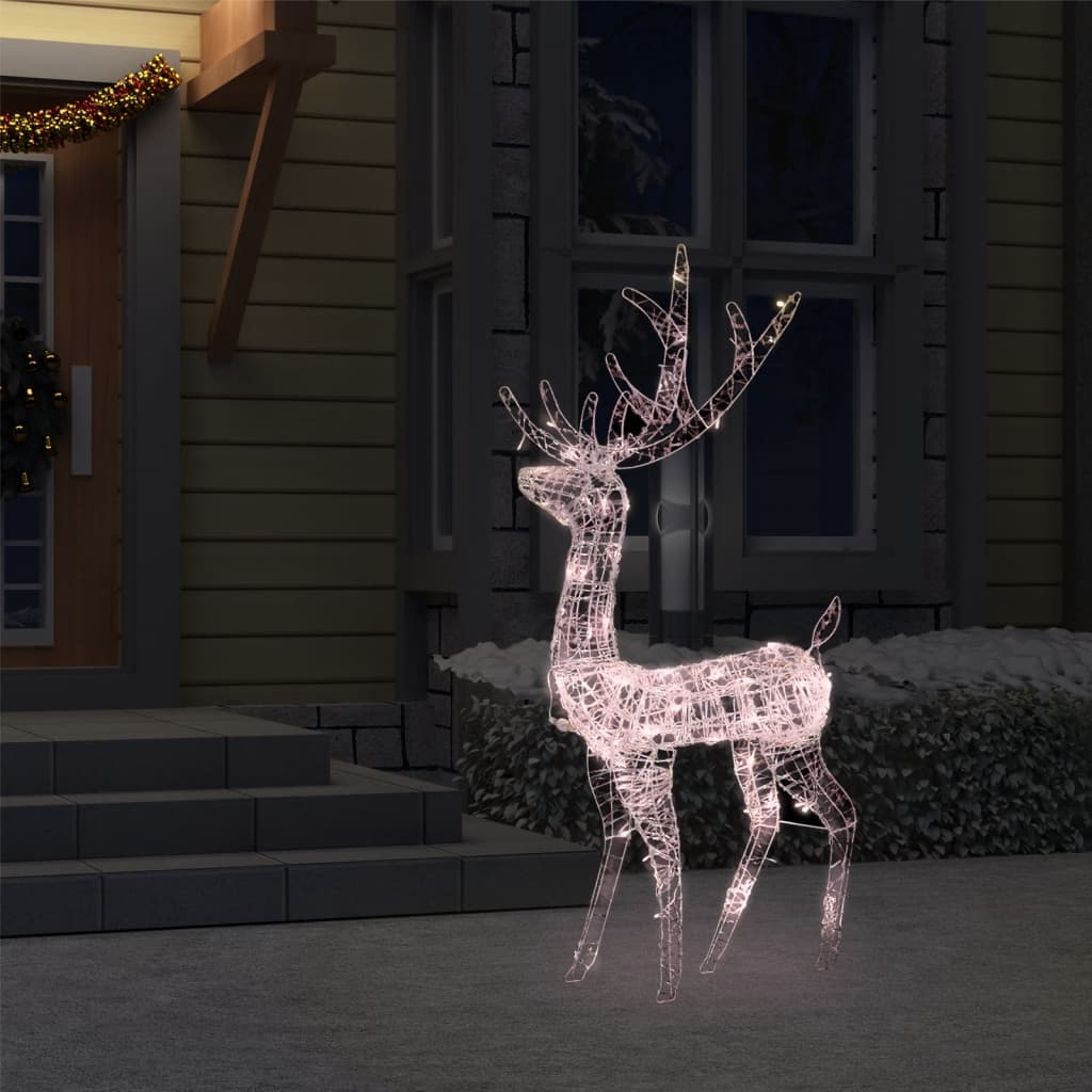 Acrylic Reindeer Christmas Decoration 140 LEDs  Warm White