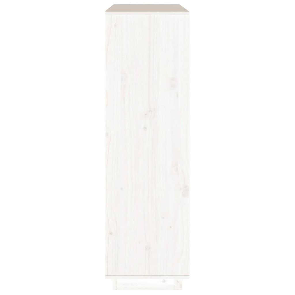Highboard White Solid Wood Pine