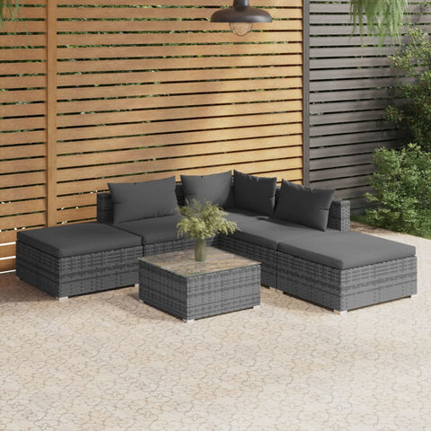 Pinewood Paradise: 6-Piece Garden Lounge Set with Plush Cushions