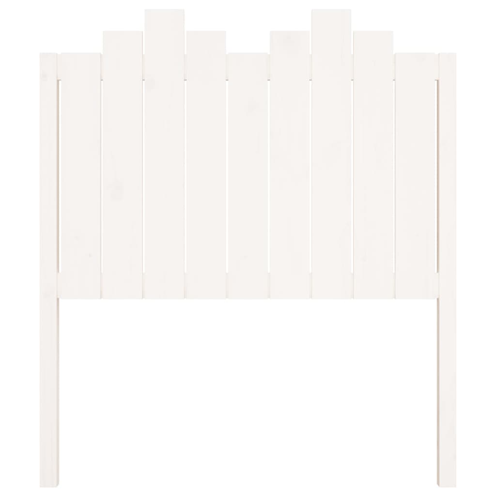 Bed Headboard White Wood Pine