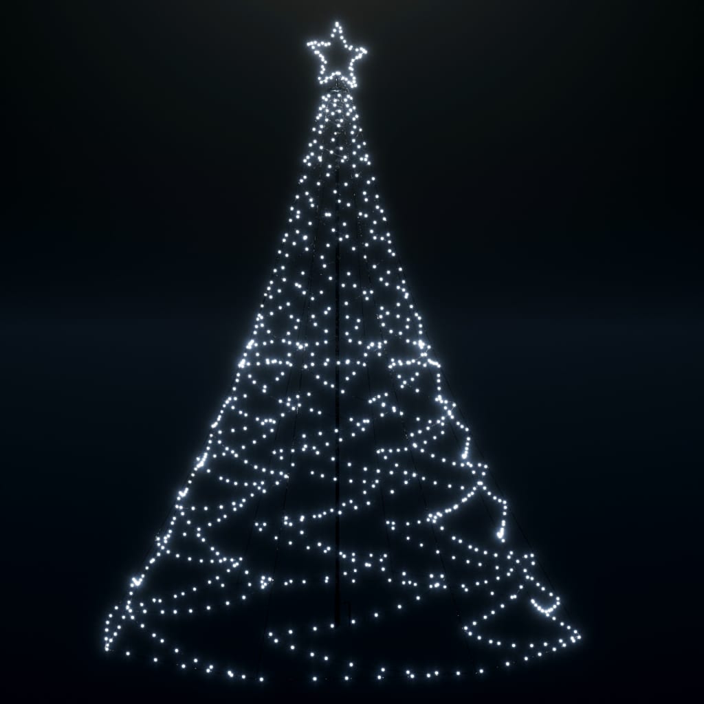 Christmas Tree with Spike Cold White 3000 LEDs 800 cm