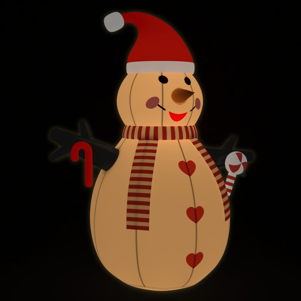 Glittering Snowman Spectacle: LED-Lit Inflatable Frosty