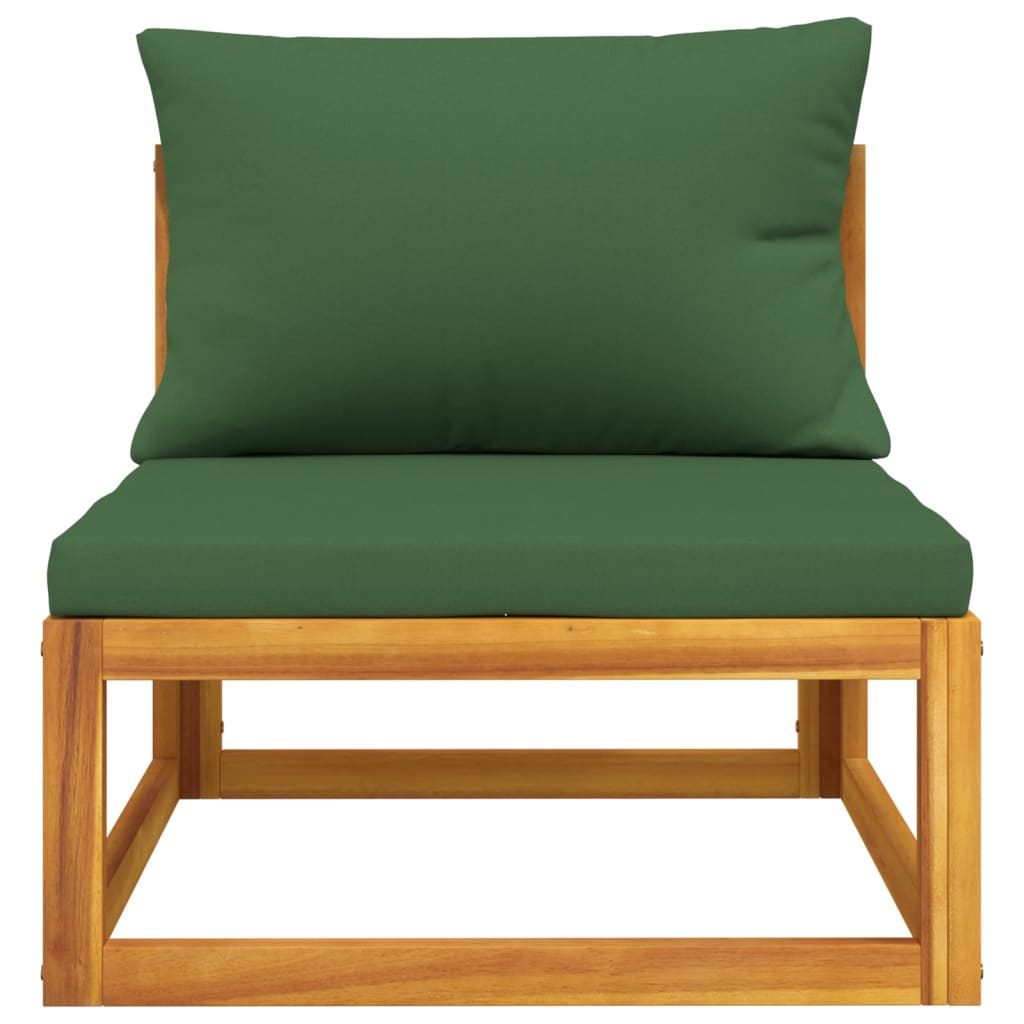 Acacia Wood 2-Piece Garden Sofa Set with Plush Cushions