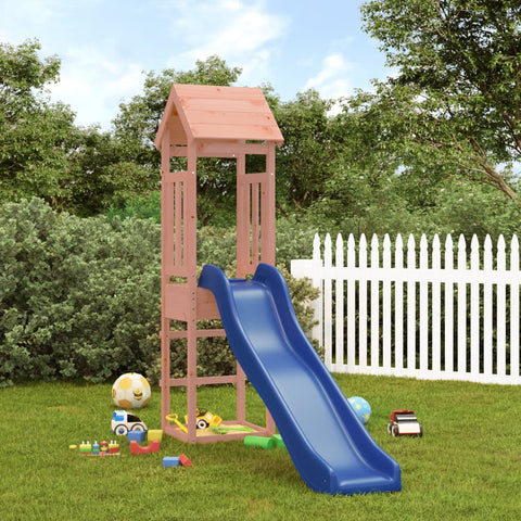 Douglas Delight: A Solid Wood Playhouse with Slide