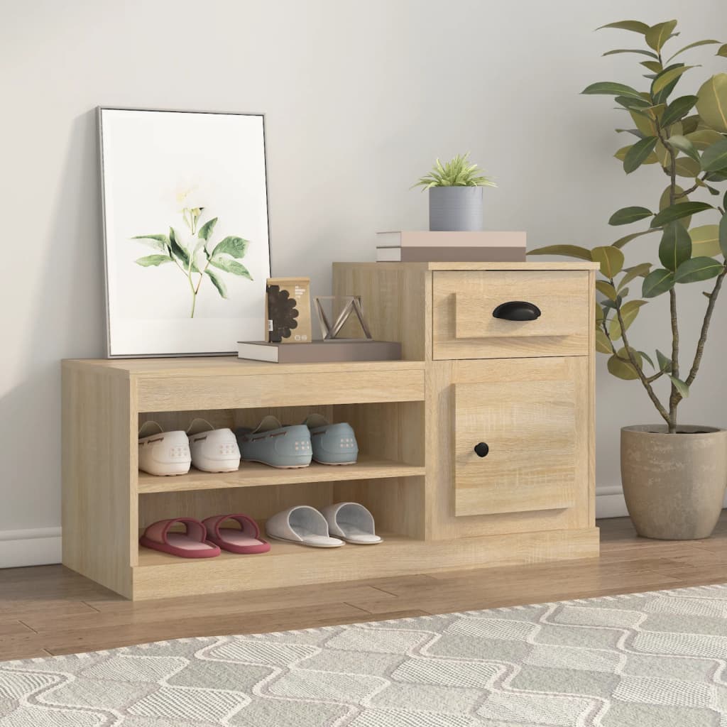 Elegance in Every Step: White Engineered Wood Shoe Cabinet